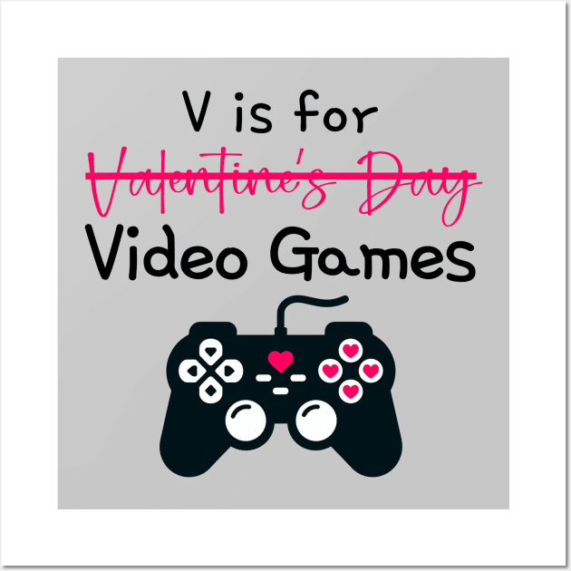 V is for Video Games Wall Art by KayBee Gift Shop